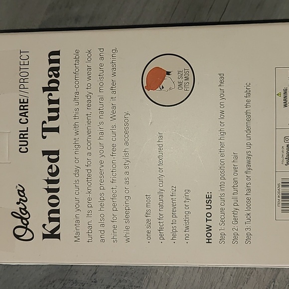 Knotted Turban and Adjustable Bonnet - Picture 5 of 5